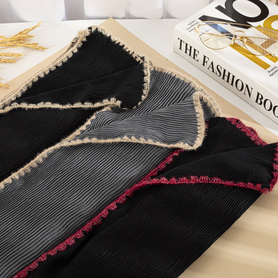 شال پلیسه دوربافت بسته16رنگی کد ps20 (عمده)
