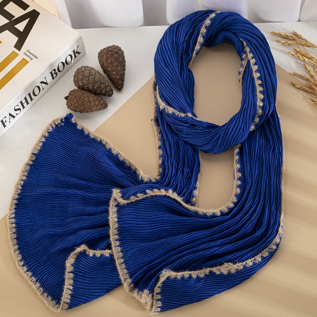 شال پلیسه دوربافت بسته16رنگی کد ps20 (عمده)
