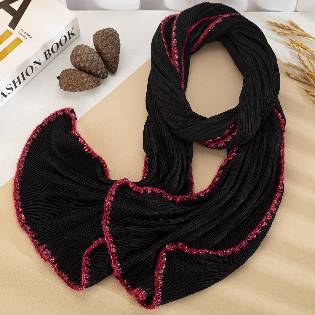 شال پلیسه دوربافت بسته16رنگی کد ps20 (عمده)
