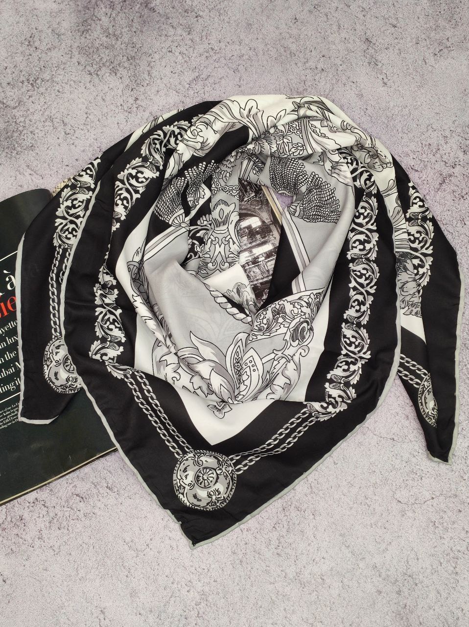 روسری حریر بسته6رنگی کد r7 (عمده)
