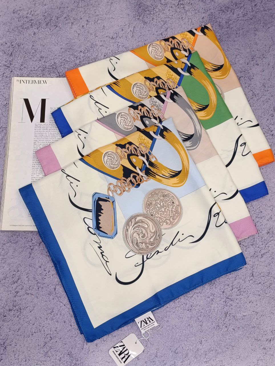 روسری ابریشم توییل بسته4رنگی کد rp9 (عمده)
