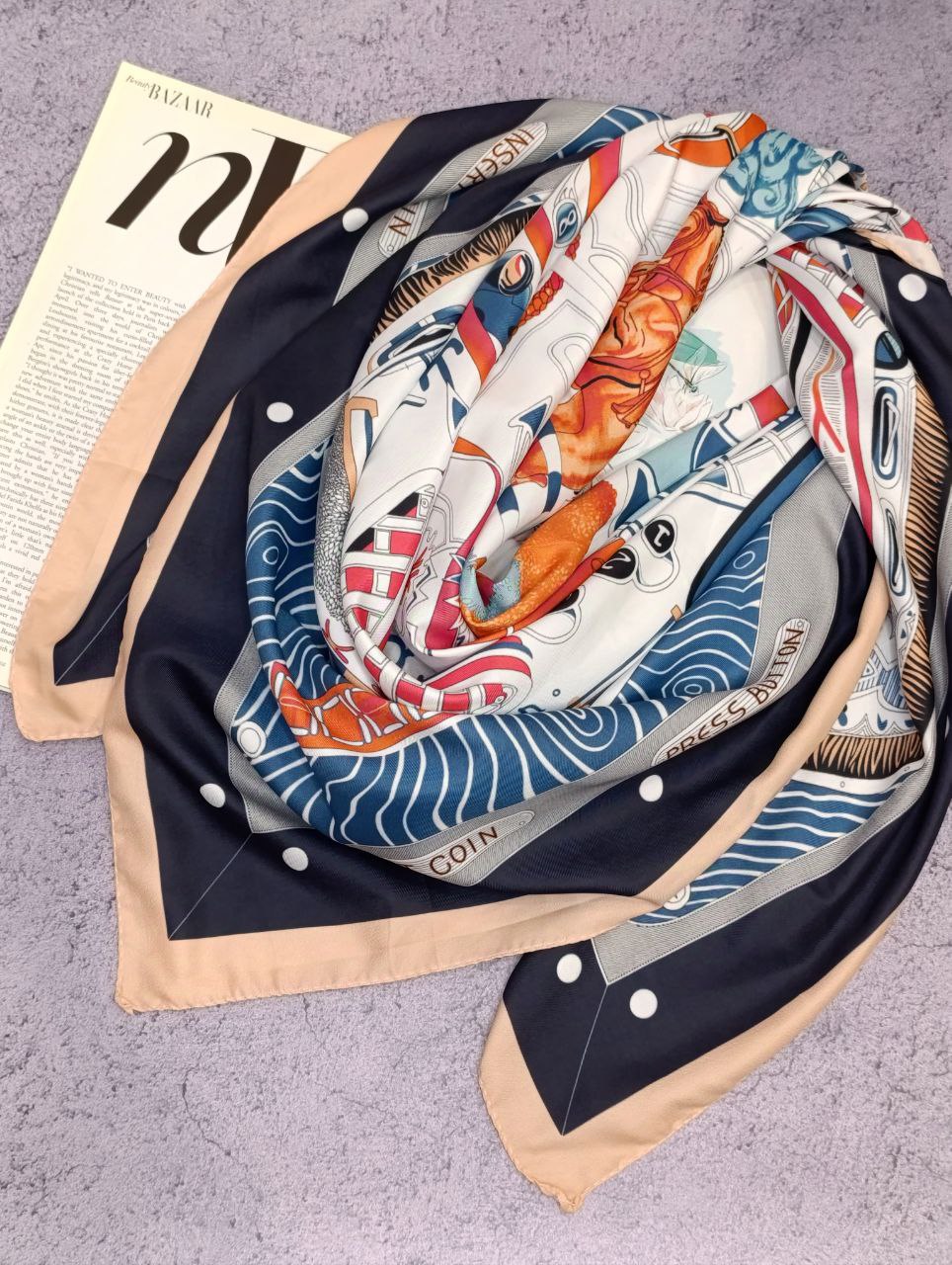 روسری ابریشم توییل بسته2رنگی کد rp10 (عمده)
