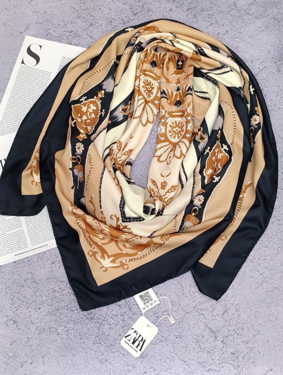 روسری ابریشم توییل بسته2رنگی کد rp11 (عمده)
