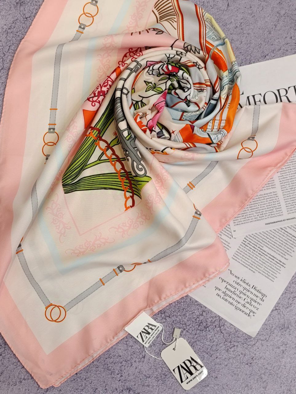 روسری ابریشم توییل سری انتخابی کد rp12 (عمده)
