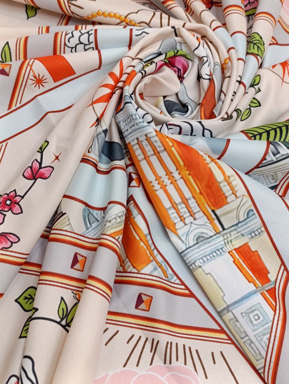 روسری ابریشم توییل سری انتخابی کد rp12 (عمده)
