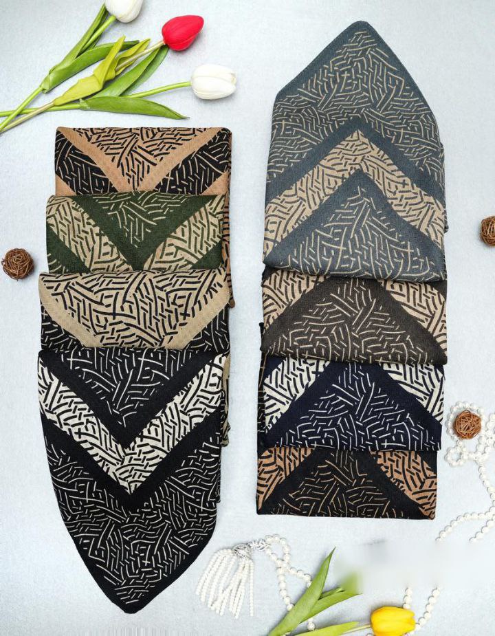 روسری چاپ خیس بسته8رنگی کد rp17 (عمده)
