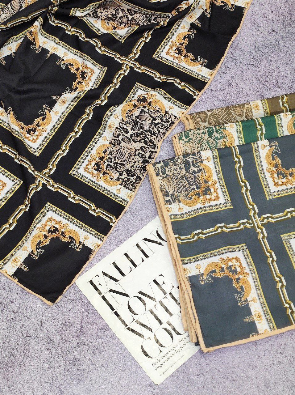 روسری حریر بسته4رنگی کد r11 (عمده)
