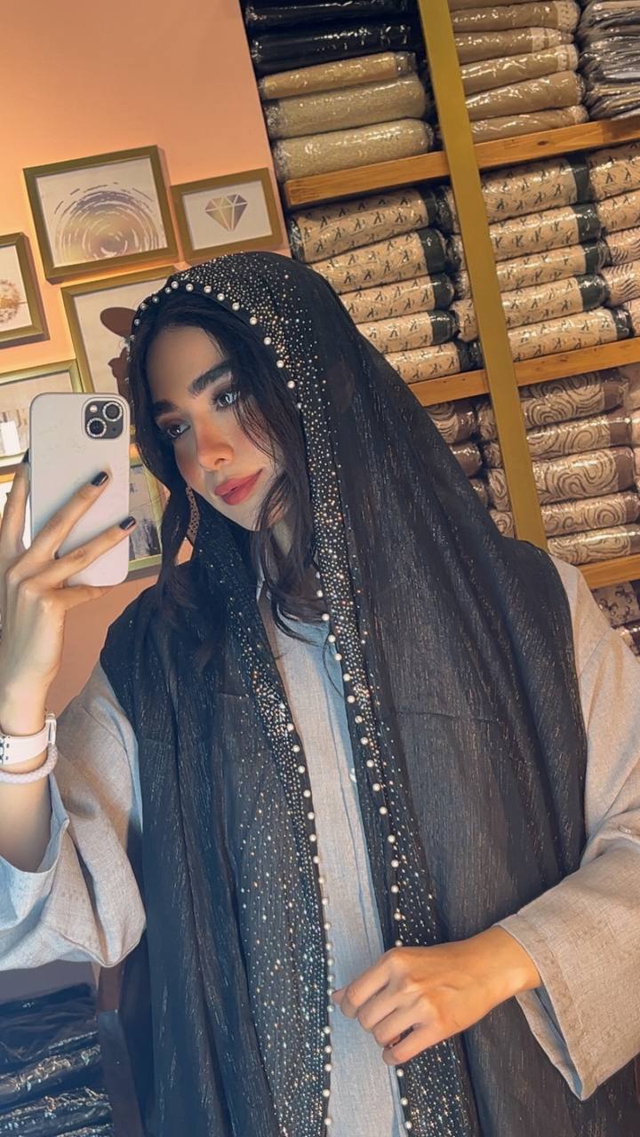 شال حریرلمه نگین مروارید سری انتخابی sm23 (عمده)