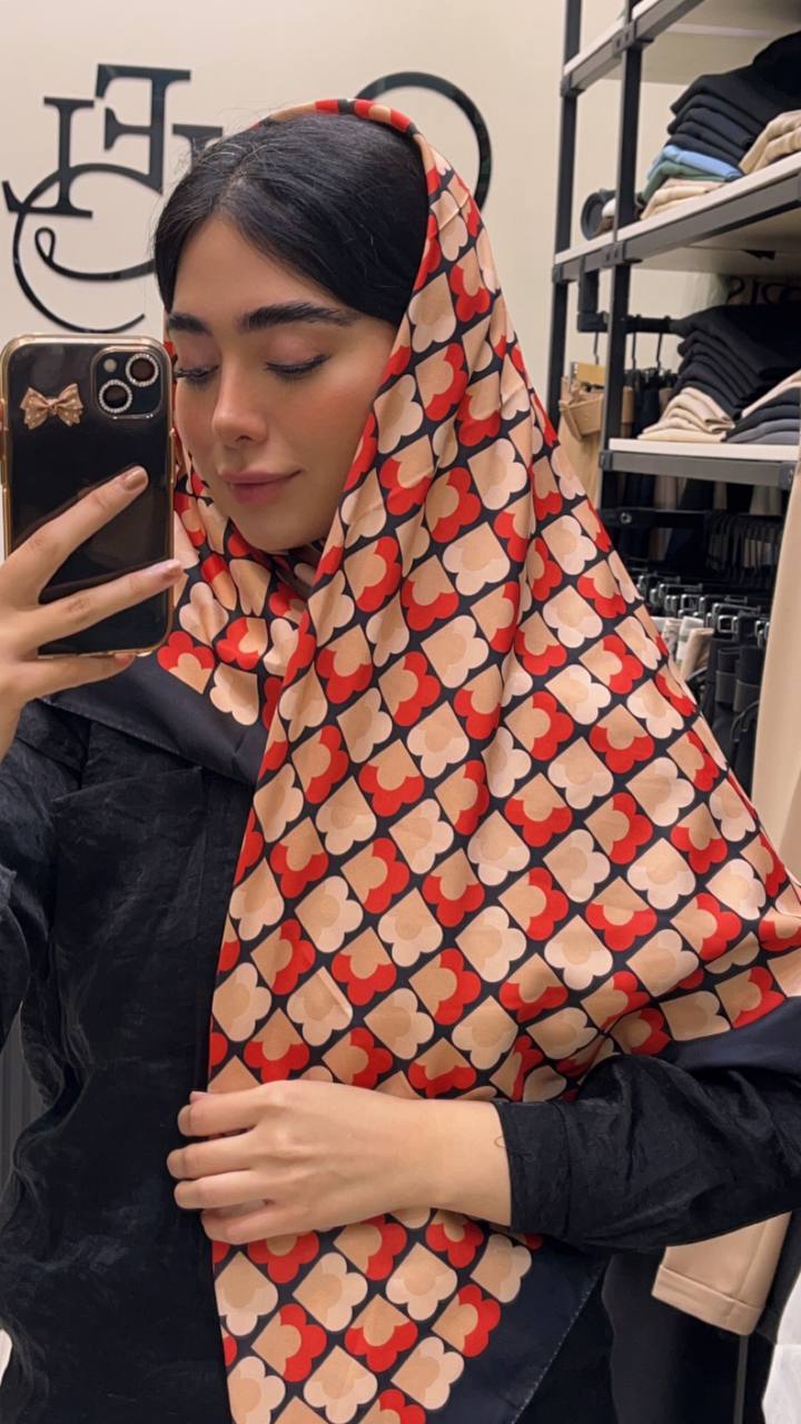 روسری ابریشم توییل سری انتخابی rp36 (عمده)
