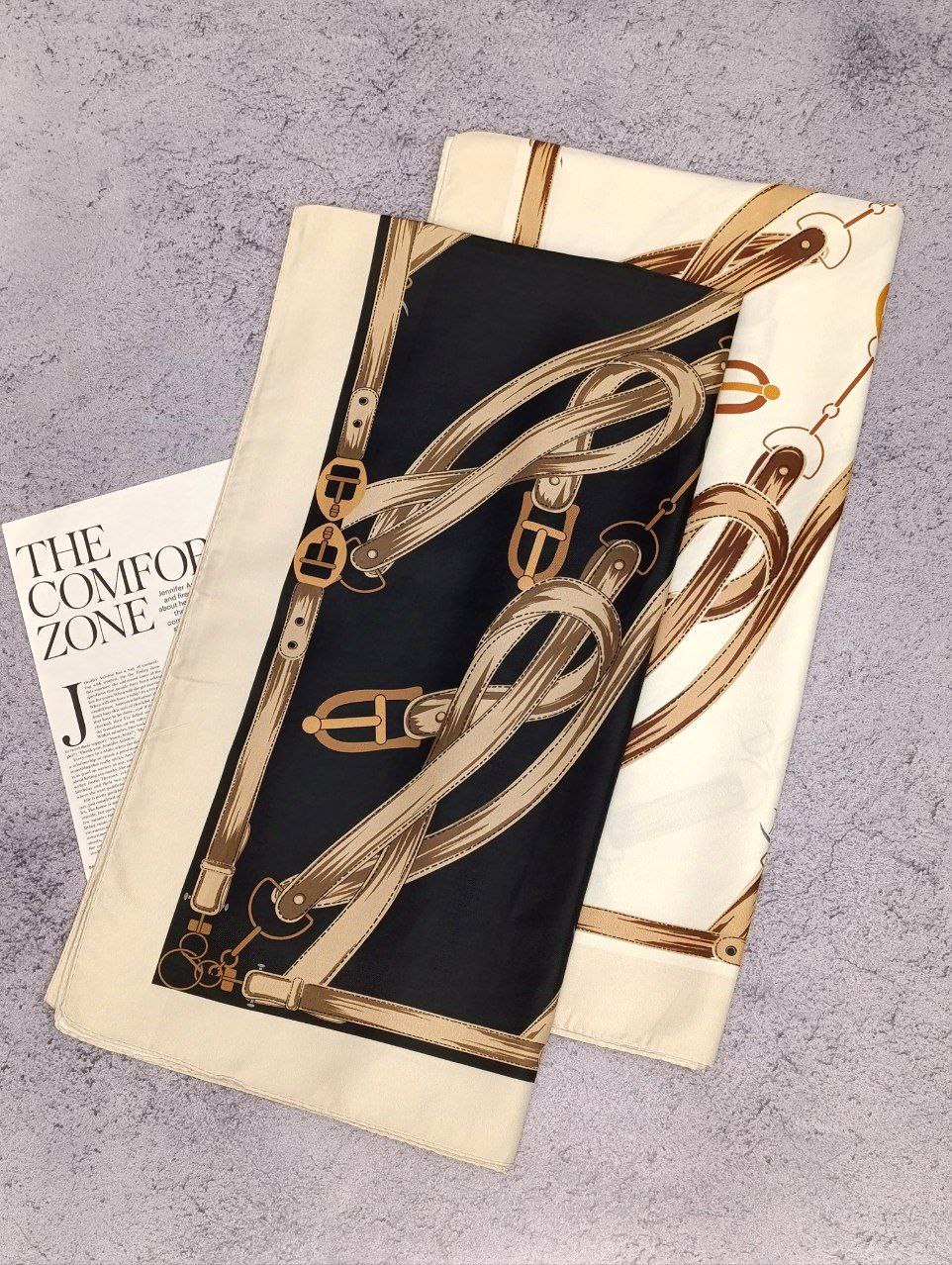 شال ابریشم توییل بسته2رنگی کد sc63 (عمده)
