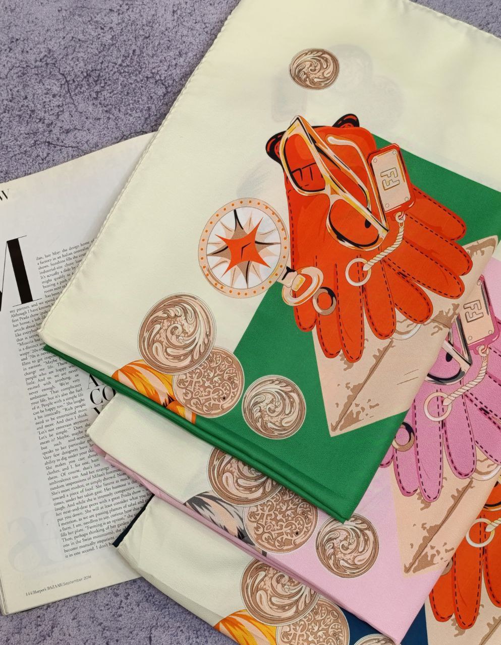 شال ابریشم توییل بسته3رنگی کد sc65 (عمده)
