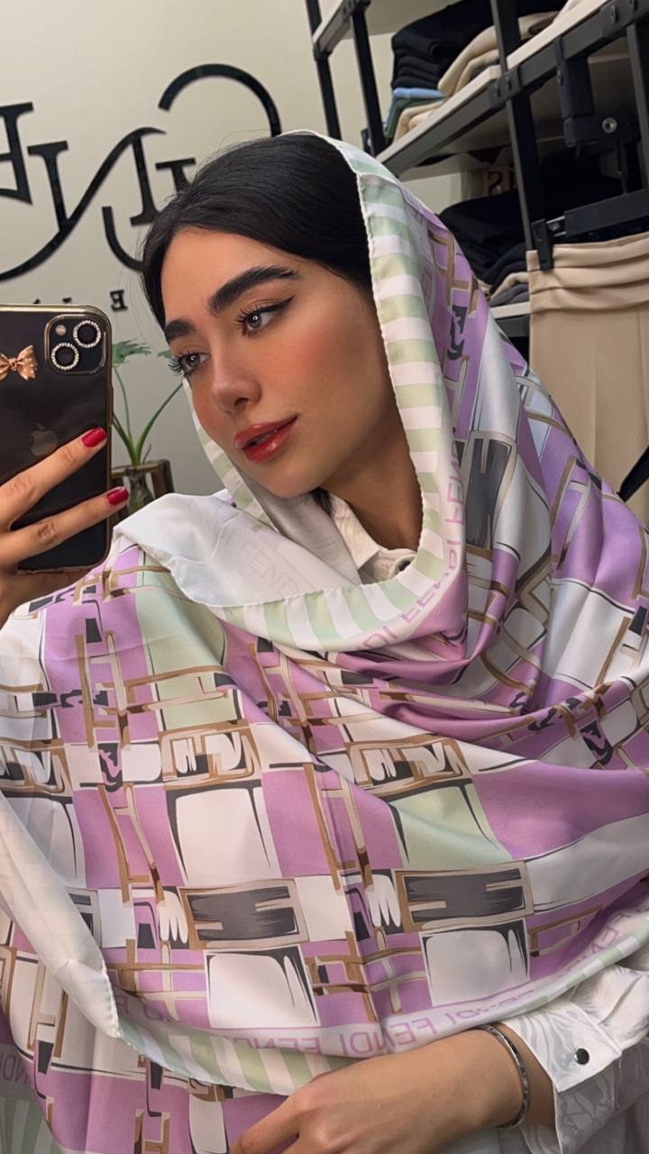 شال ابریشم توییل بسته3رنگی کد sc67 (عمده)
