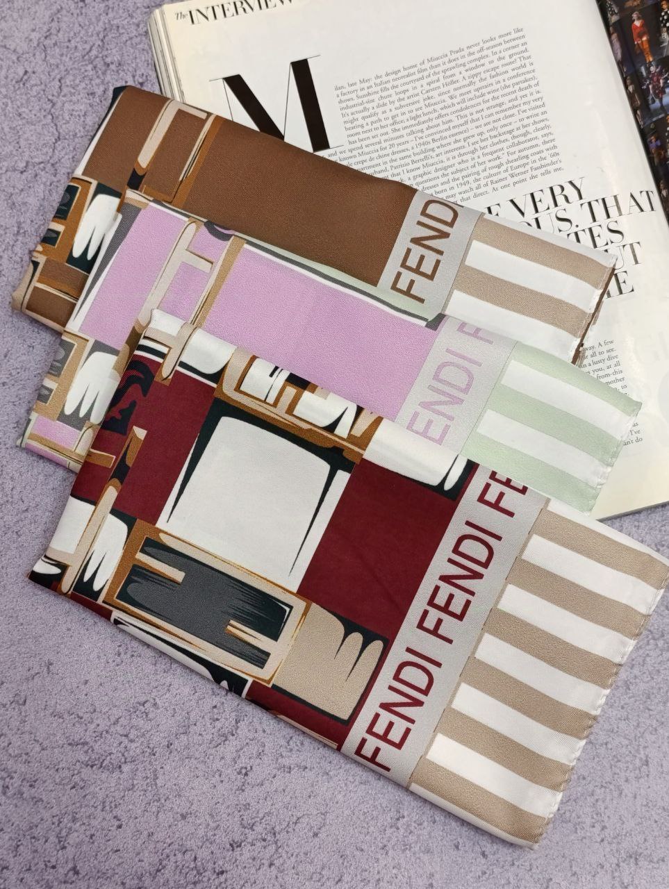 شال ابریشم توییل بسته3رنگی کد sc67 (عمده)
