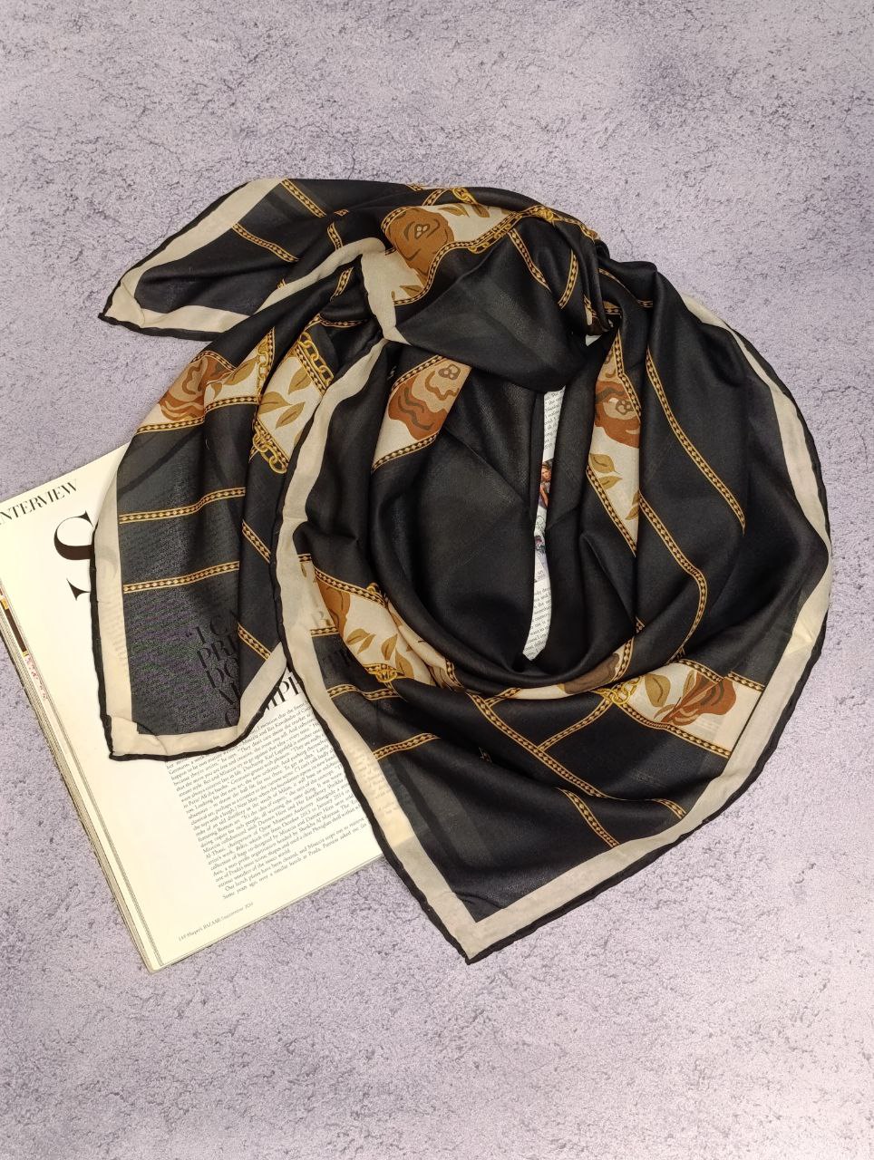 روسری حریر دستدوز بسته8طرحی کد r49 (عمده)
