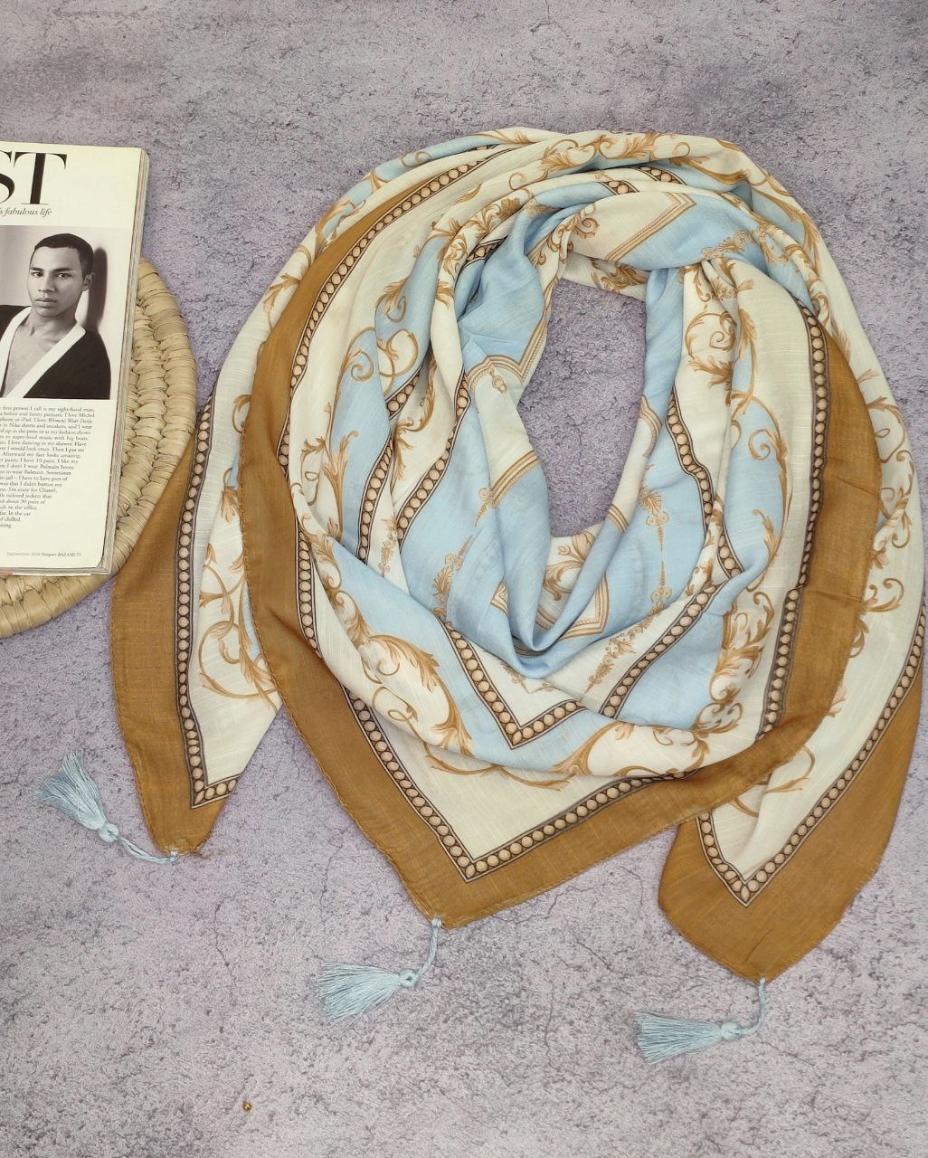 روسری نخی منگوله بسته6طرحی کدr4(عمده)
