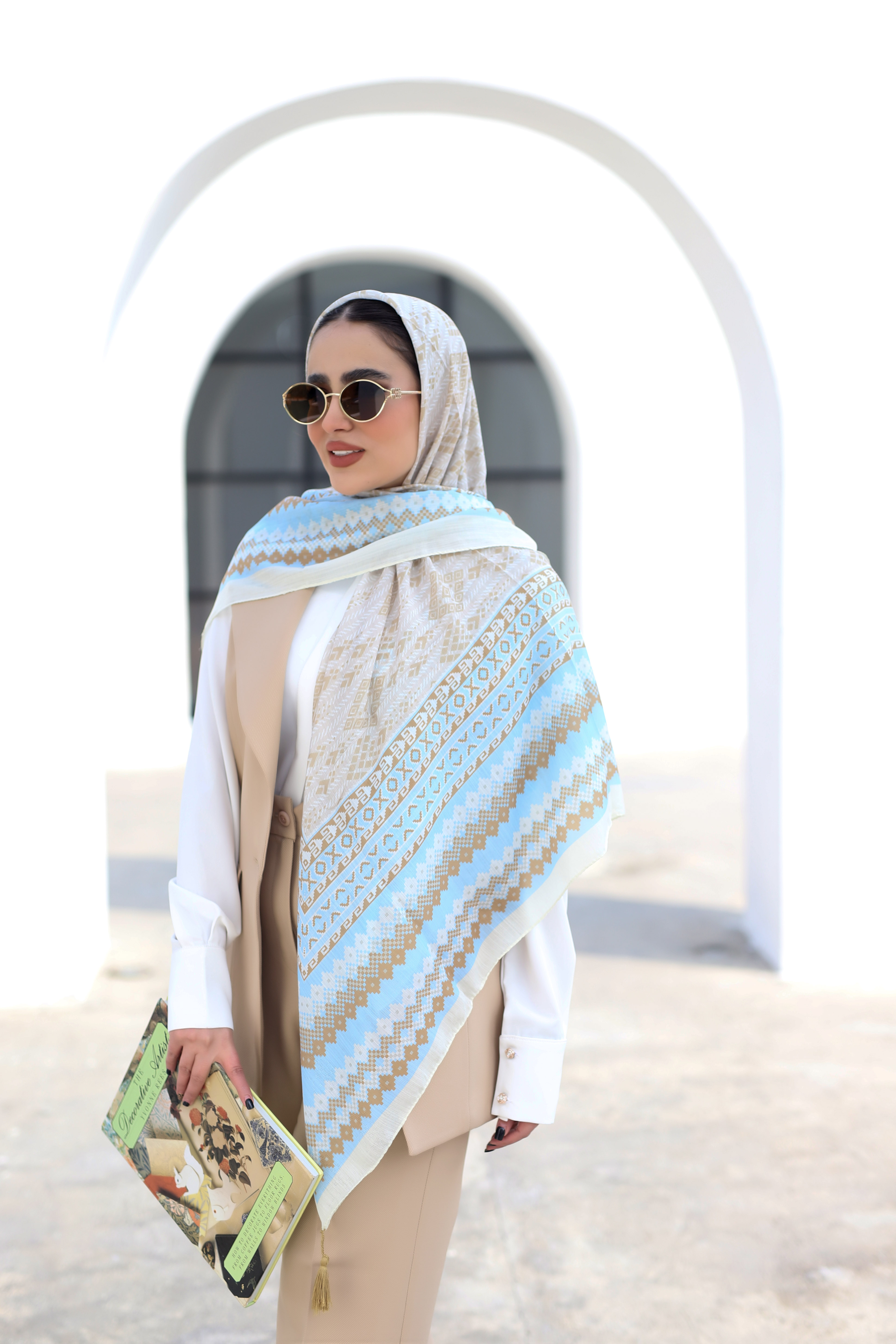 روسری نخی منگوله بسته6طرحی کدr4(عمده)
