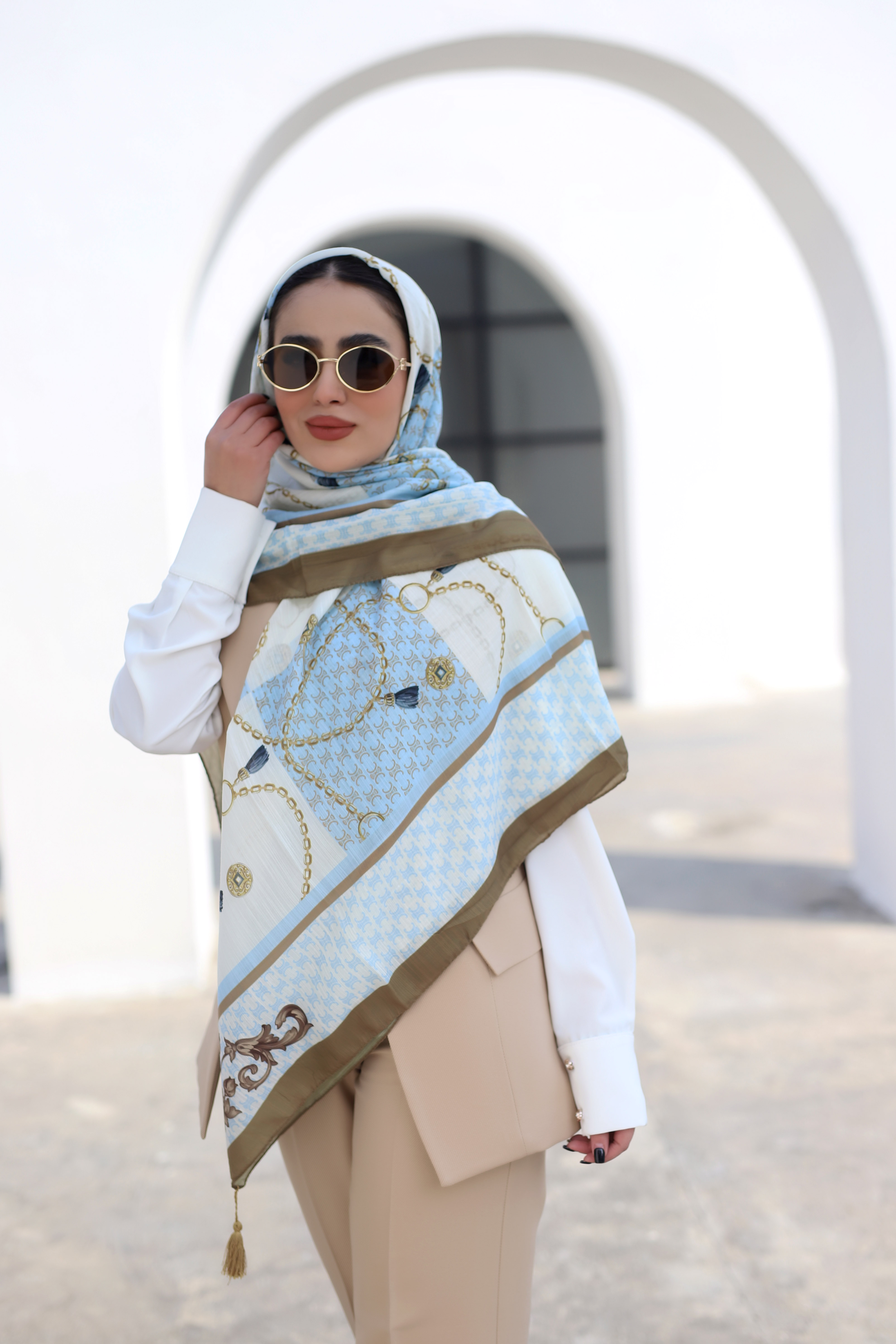 روسری نخی منگوله بسته6طرحی کدr4(عمده)
