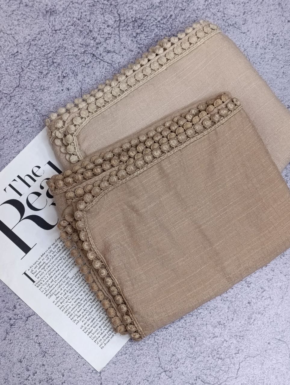 روسری اسلپ دورعدسی بسته14رنگی کد rs8 (عمده)