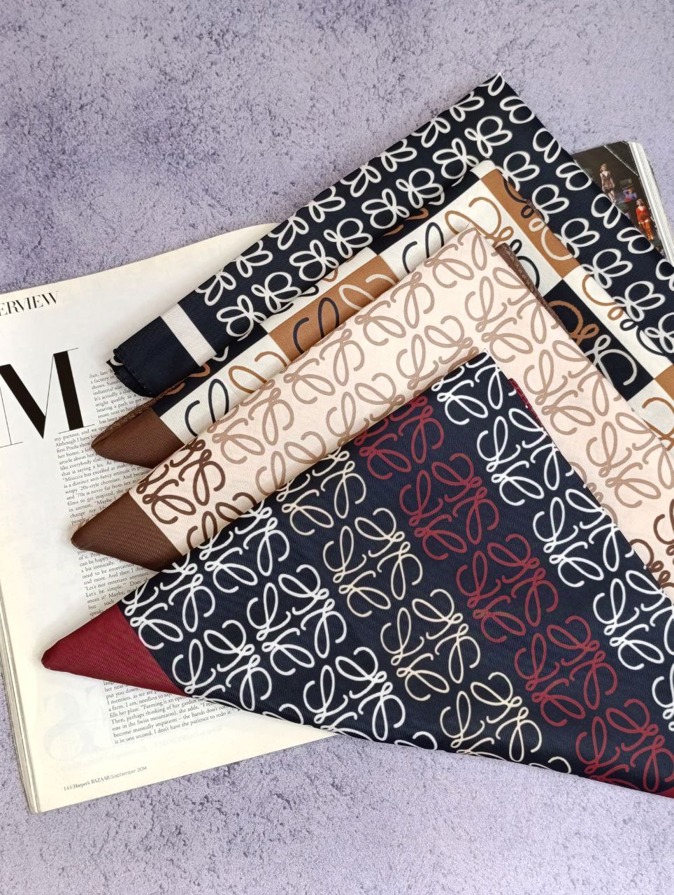 روسری ابریشم توییل بسته4رنگی کد rp54 (عمده)
