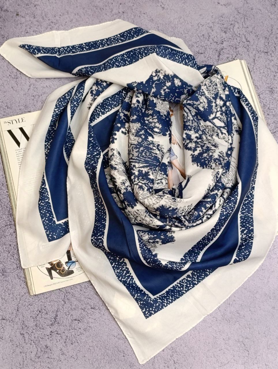 روسری ابریشم توییل بسته5رنگی کد rp57 (عمده)
