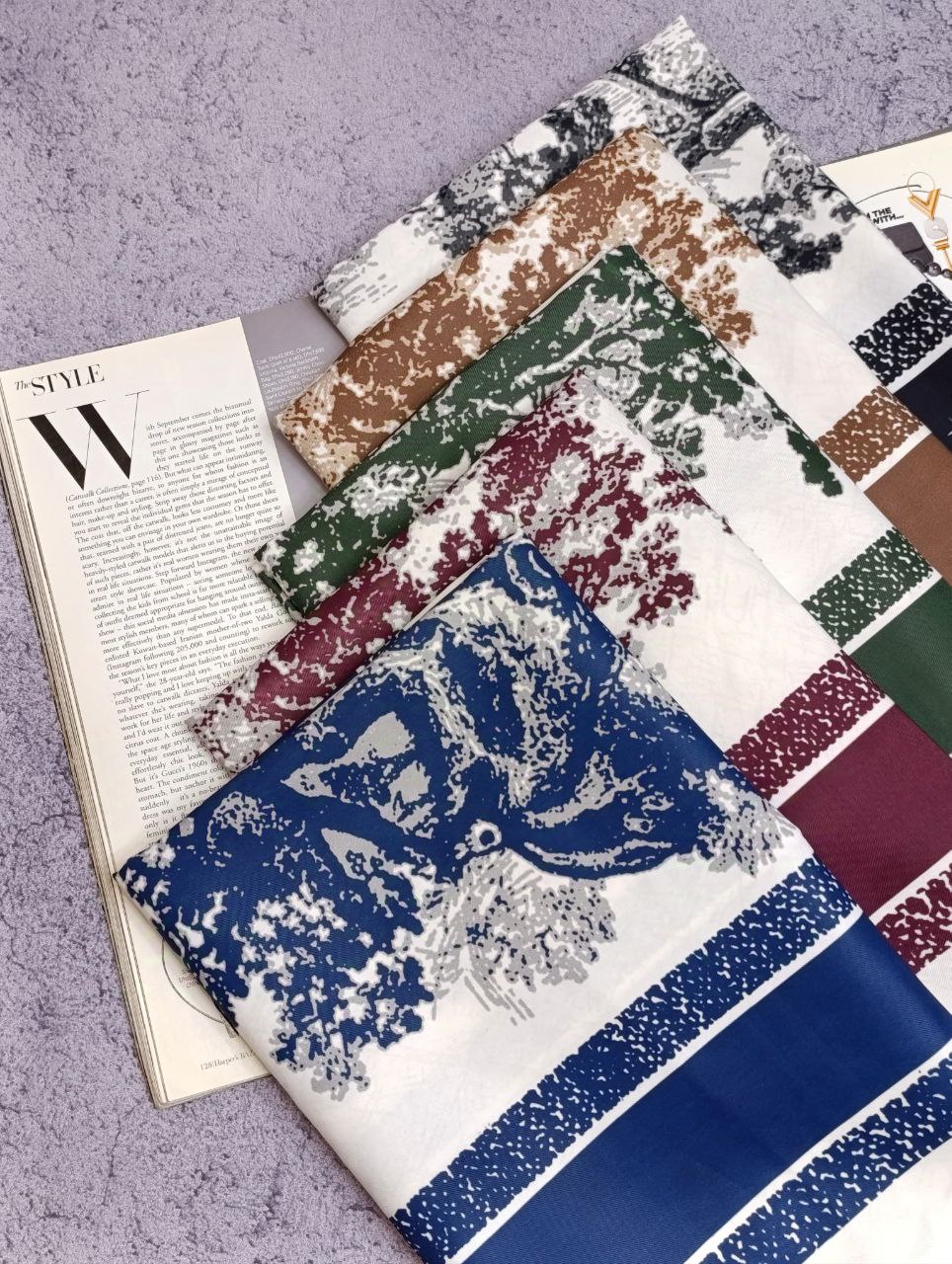 روسری ابریشم توییل بسته5رنگی کد rp57 (عمده)
