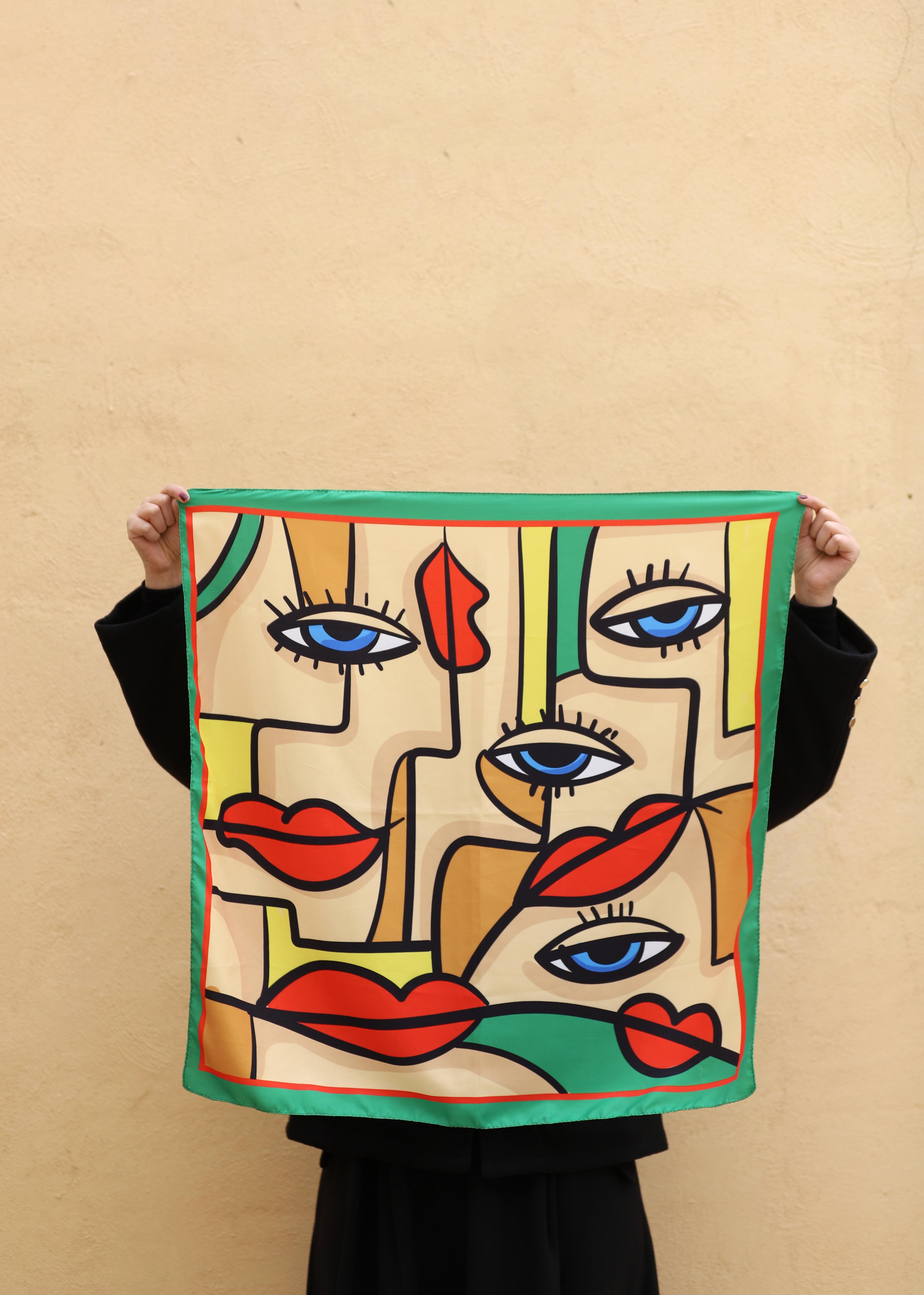 مینی اسکارف ابریشم توییل بسته10طرحی کد mp10 (عمده)
