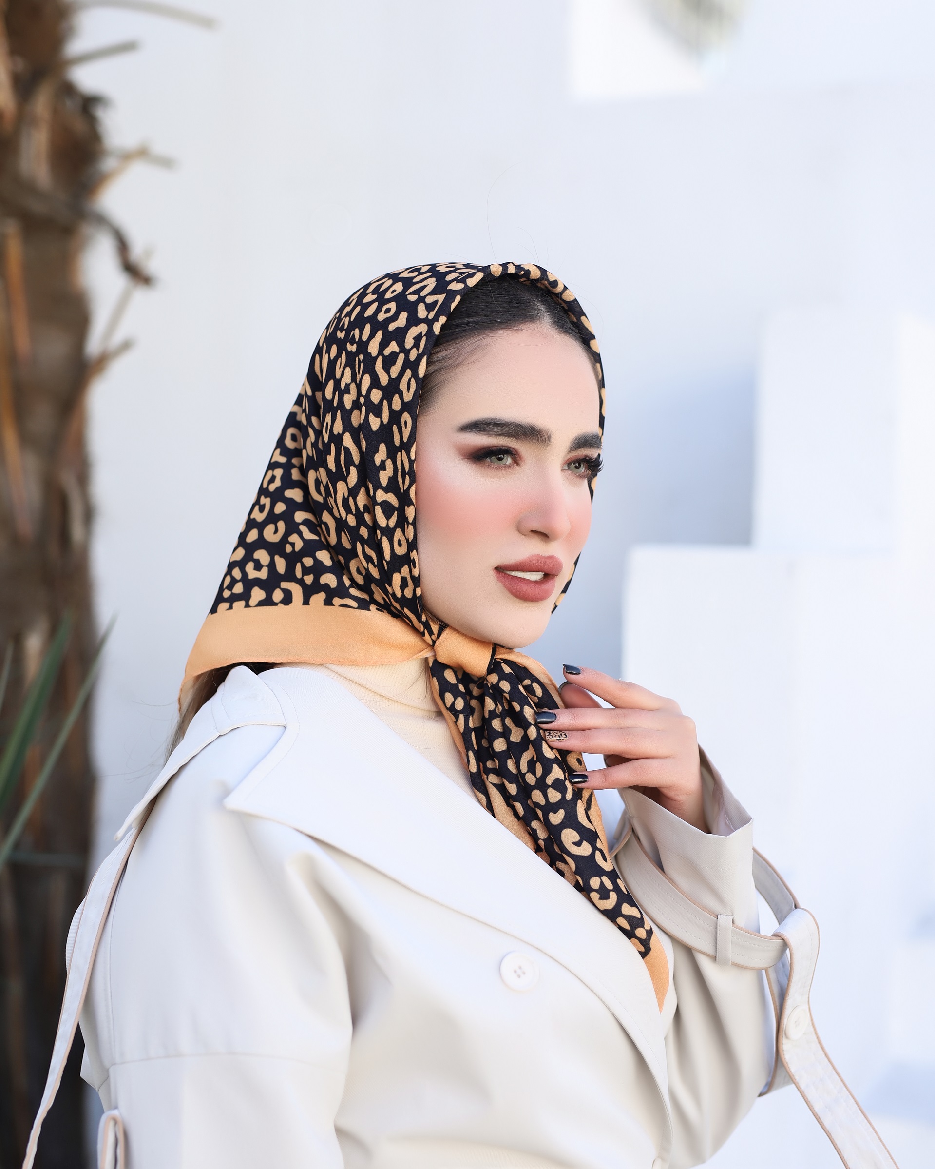 مینی اسکارف پلنگی بسته8طرحی کد mp12 (عمده)
