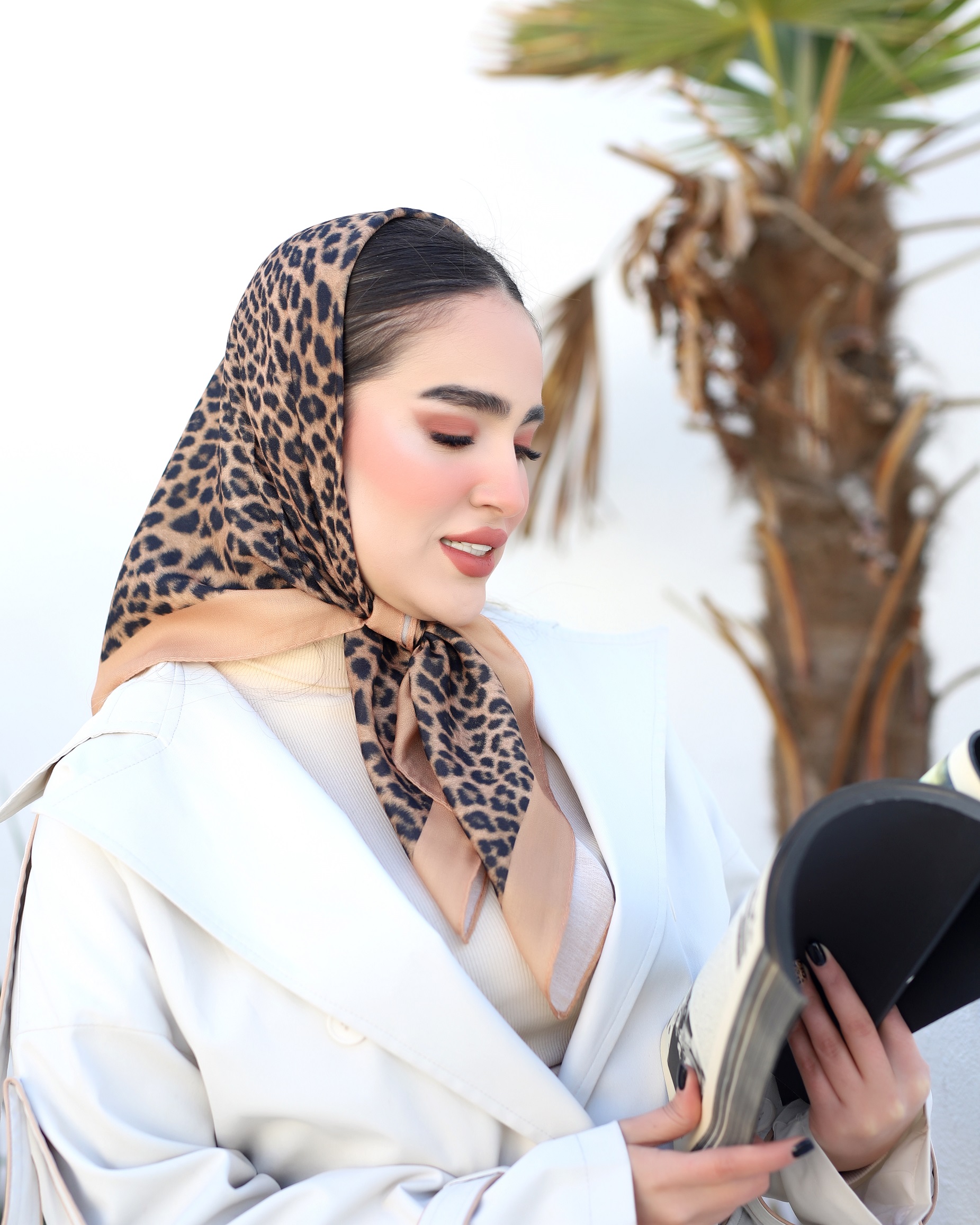 مینی اسکارف پلنگی بسته8طرحی کد mp12 (عمده)
