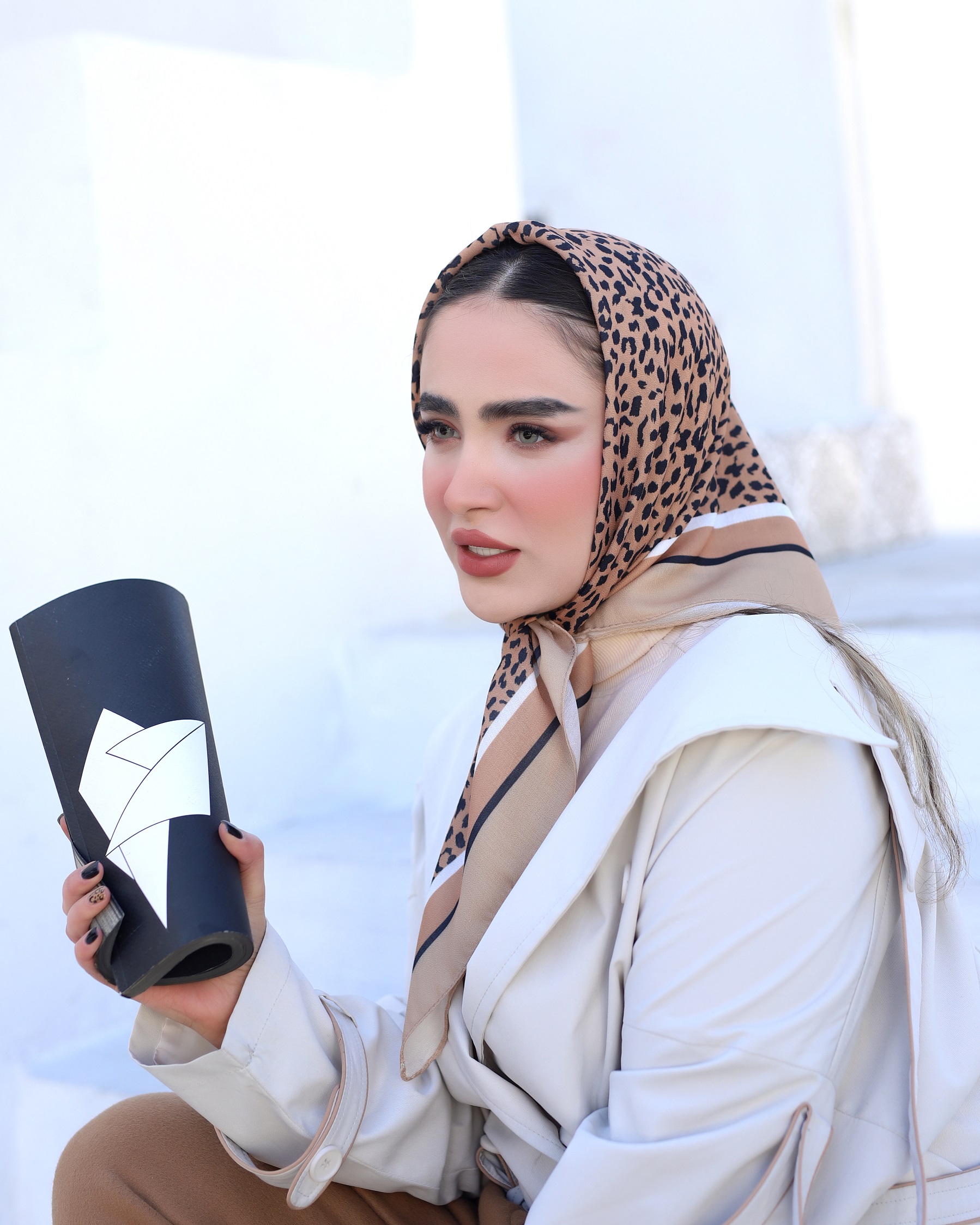 مینی اسکارف پلنگی بسته8طرحی کد mp12 (عمده)
