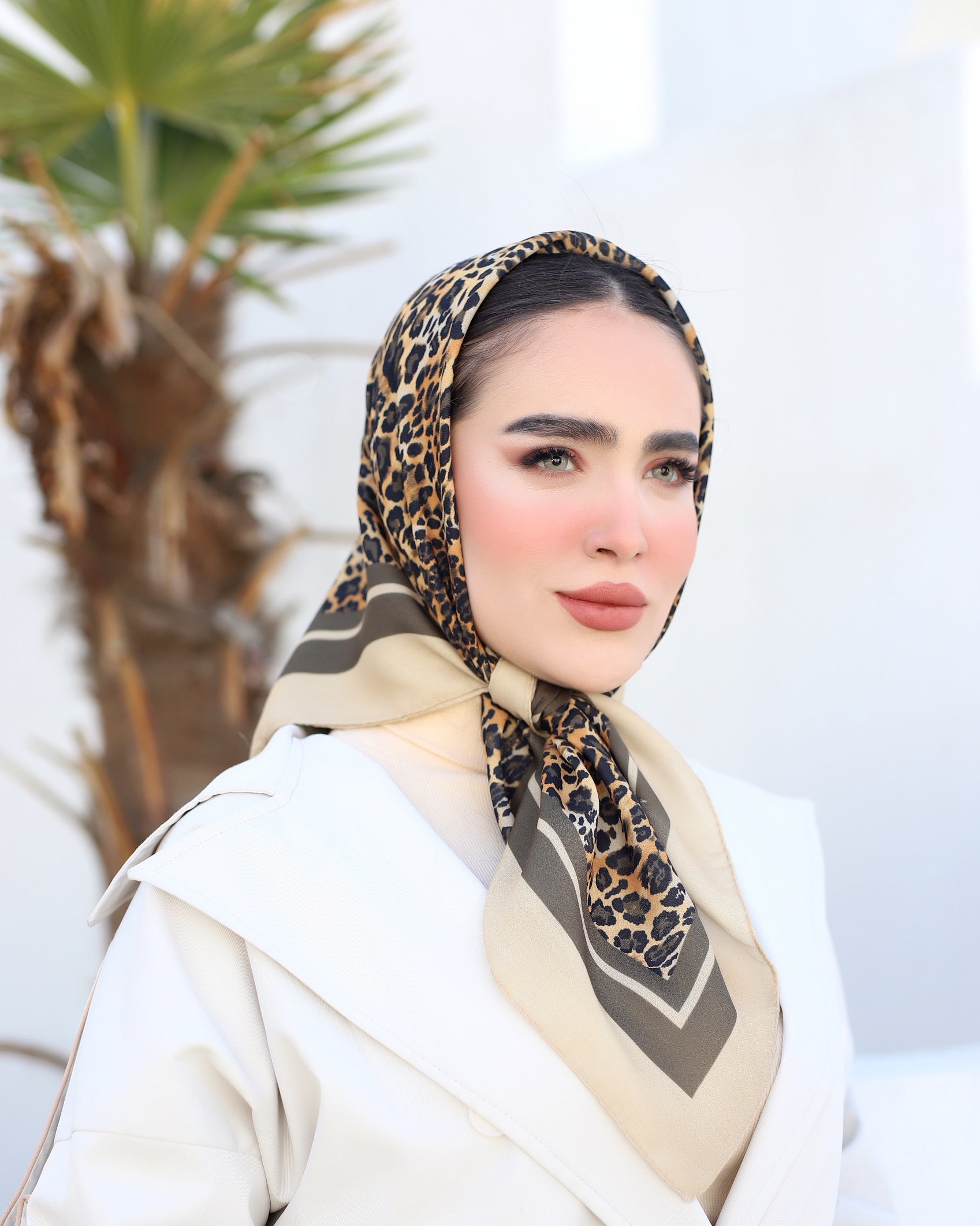 مینی اسکارف پلنگی بسته8طرحی کد mp12 (عمده)
