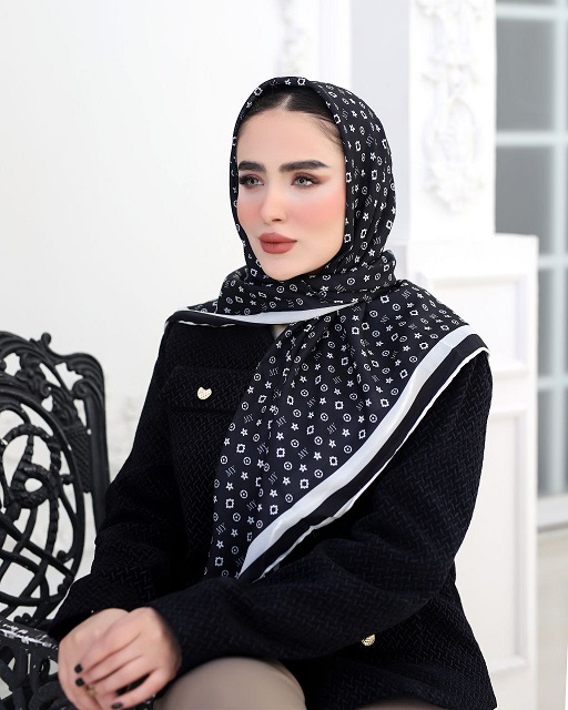 روسری حریردستدوز بسته8طرحی کد r57 (عمده)