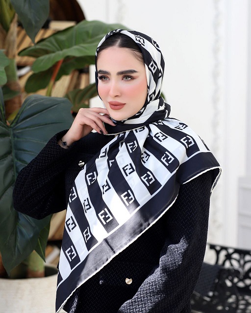 روسری حریردستدوز بسته8طرحی کد r57 (عمده)