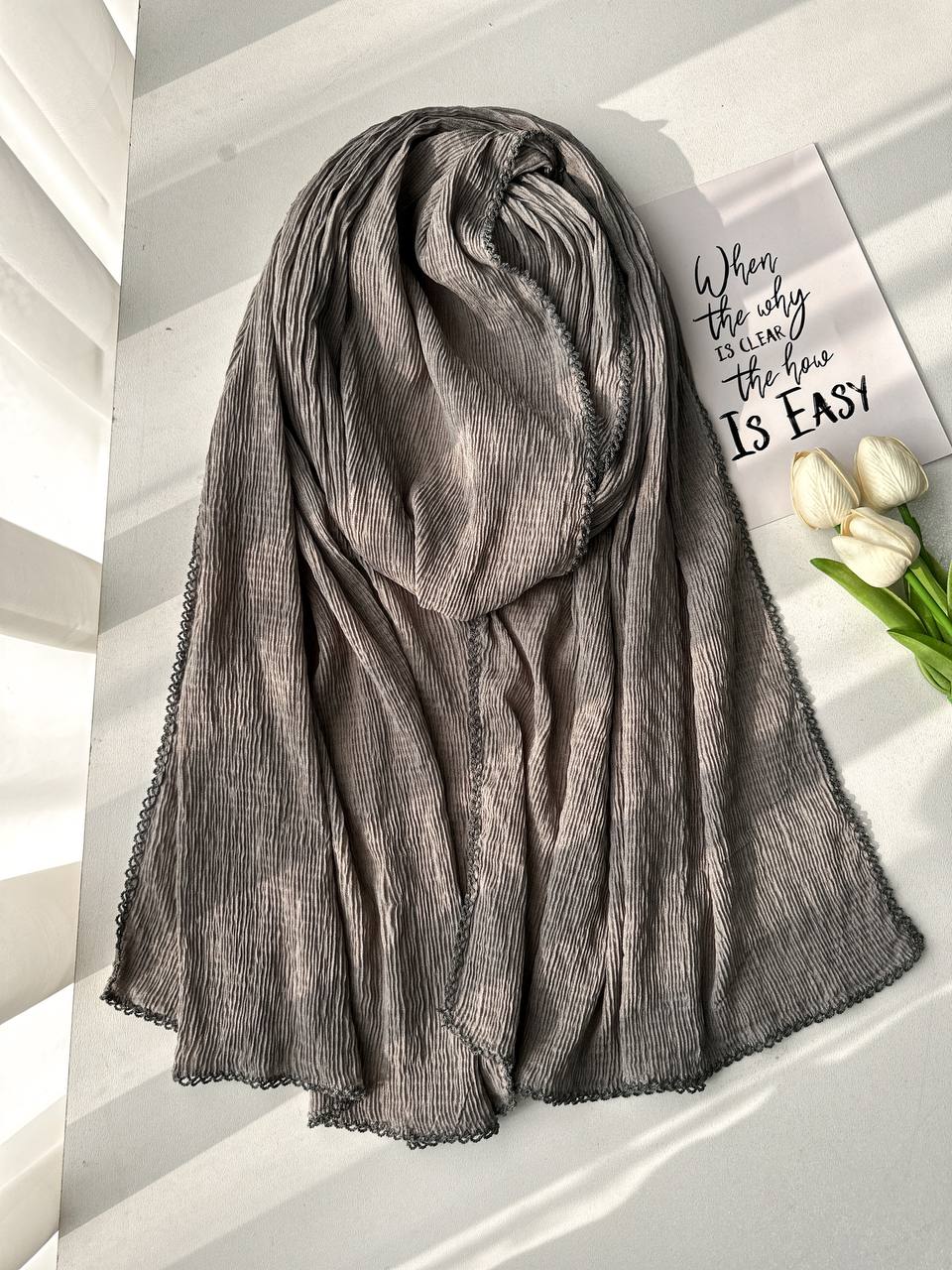 شال پلیسه دندون موشی بسته12رنگی کد ps34 (عمده)
