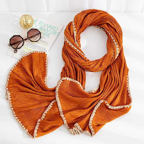 شال پلیسه دوربافت بسته16رنگی کد ps35 (عمده)
