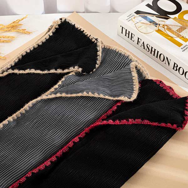 شال پلیسه دوربافت بسته16رنگی کد ps35 (عمده)
