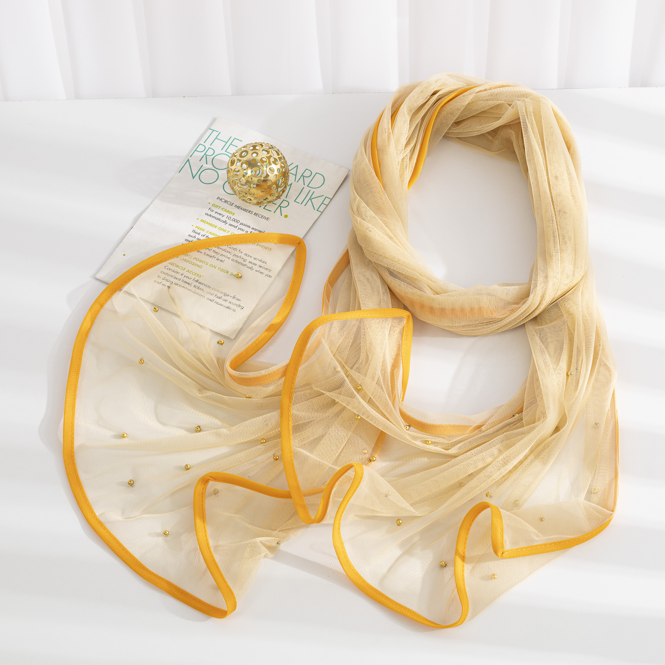 شال توری مروارید بسته12رنگی کد sm26 (عمده)
