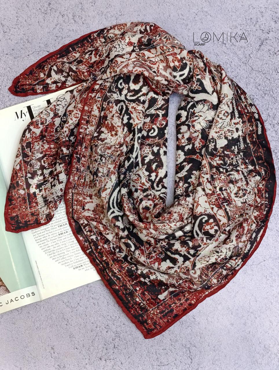 روسری حریر دستدوز بسته6رنگی کد r59 (عمده)
