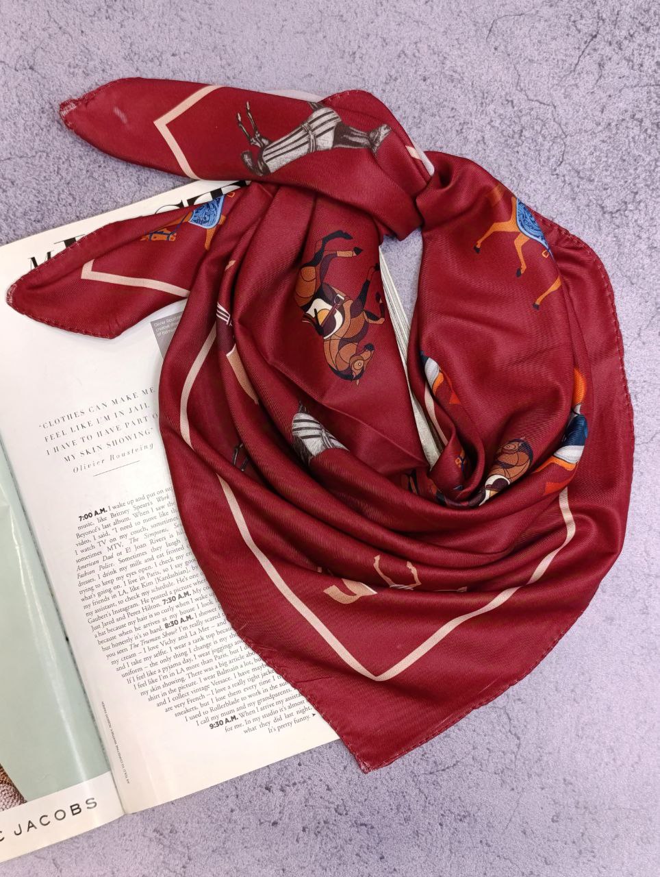 مینی اسکارف ابریشم توییل بسته6رنگی کد mt23 (عمده)
