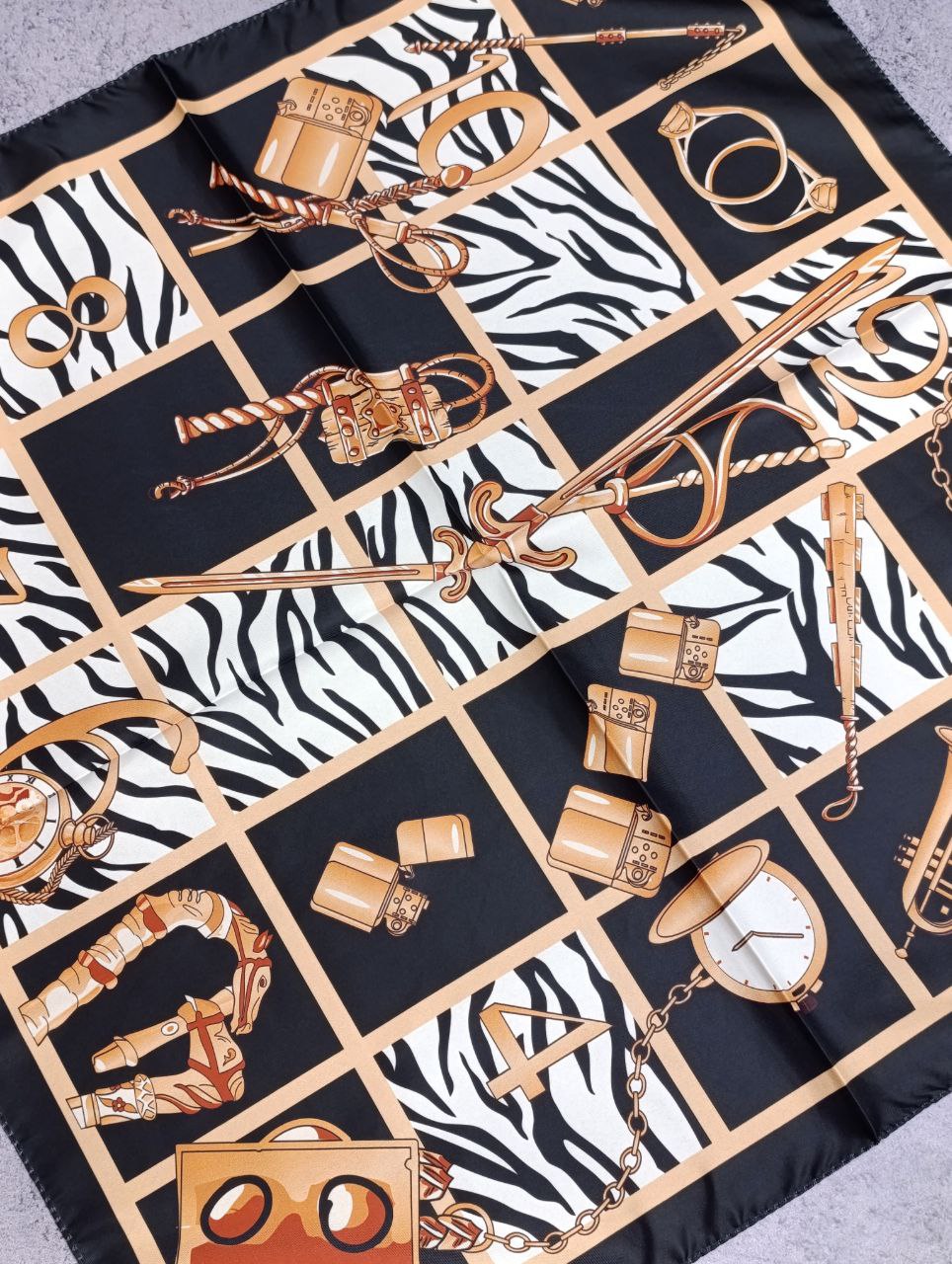 مینی اسکارف ابریشم توییل بسته6طرحی کد mt24 (عمده)
