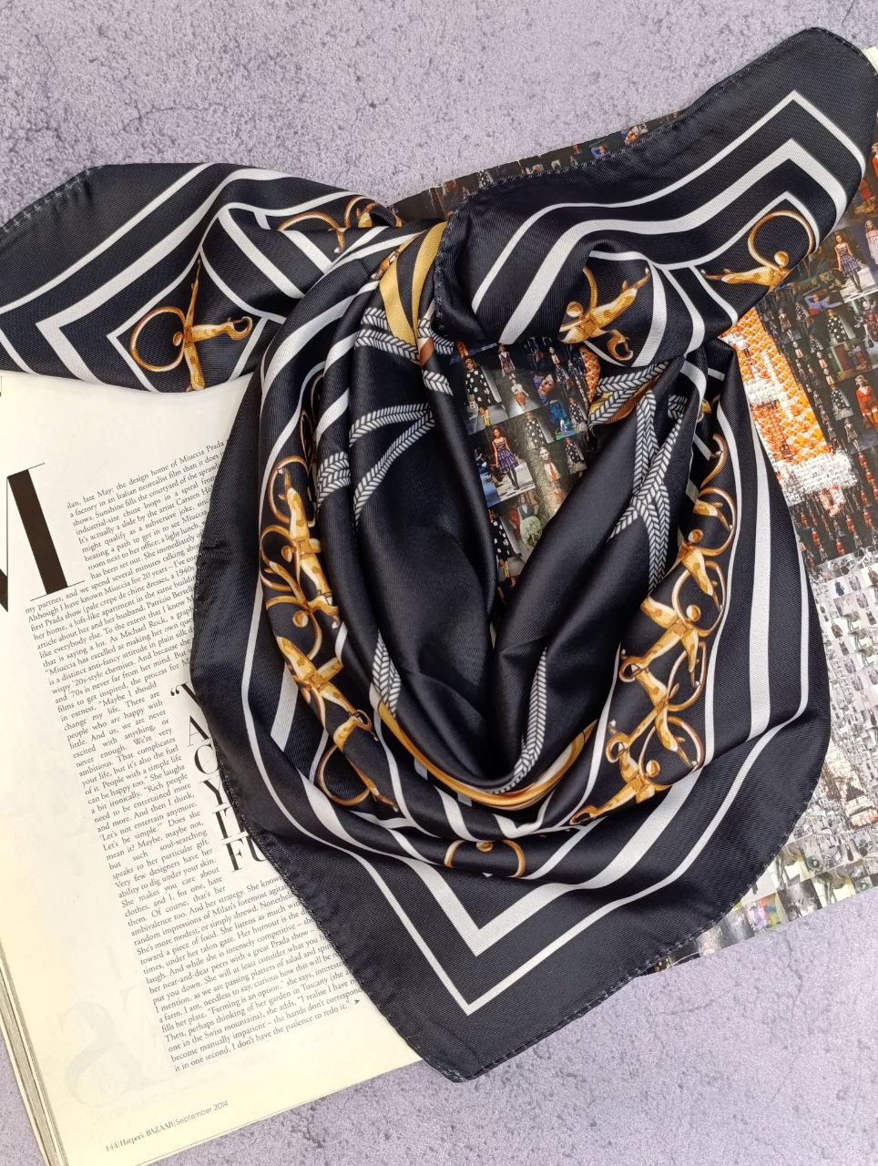 مینی اسکارف ابریشم توییل بسته6طرحی کد mt24 (عمده)
