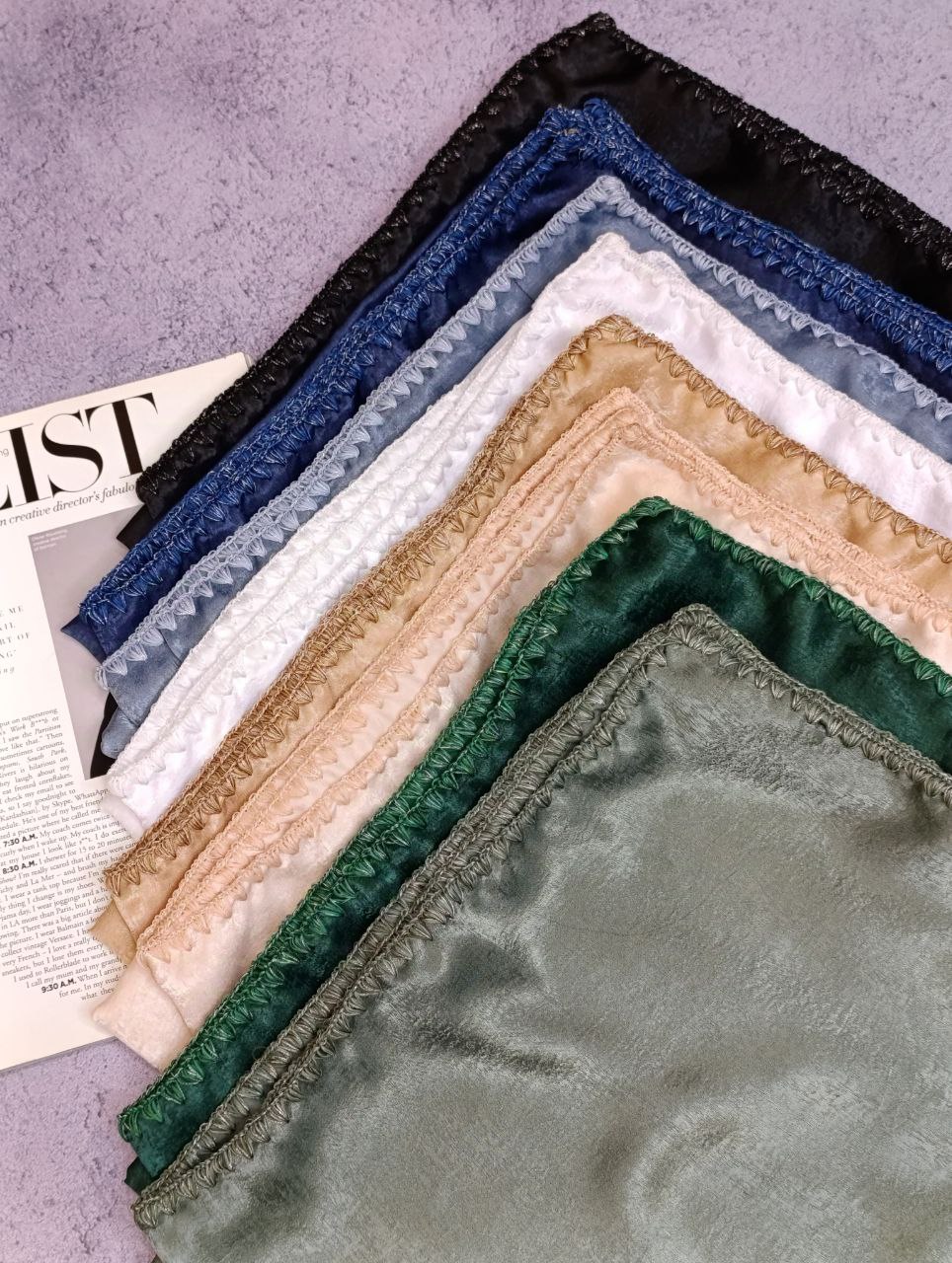 شال کوپرا دوربافت بسته9رنگی کد sm31 (عمده)
