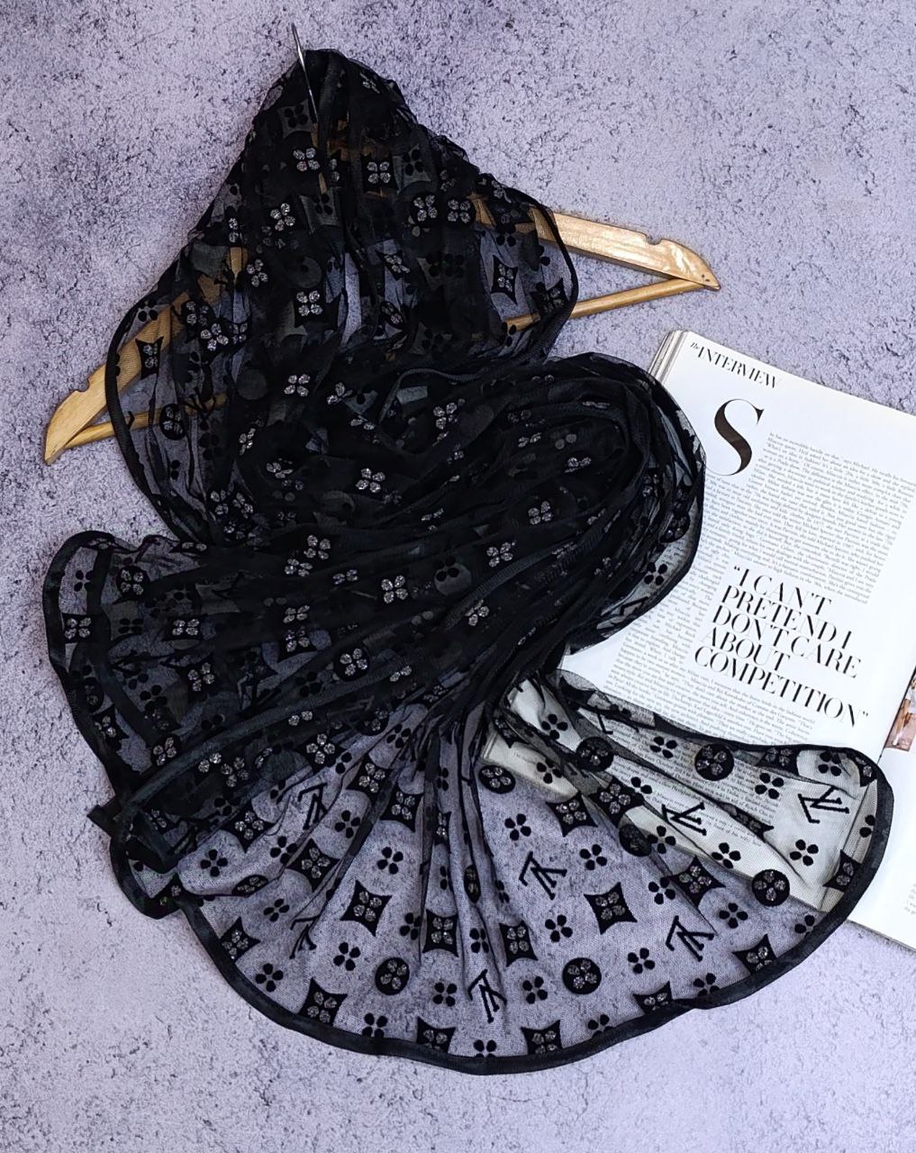 شال توری اکلیلی وارداتی بسته3طرحی کد sm35 (عمده)
