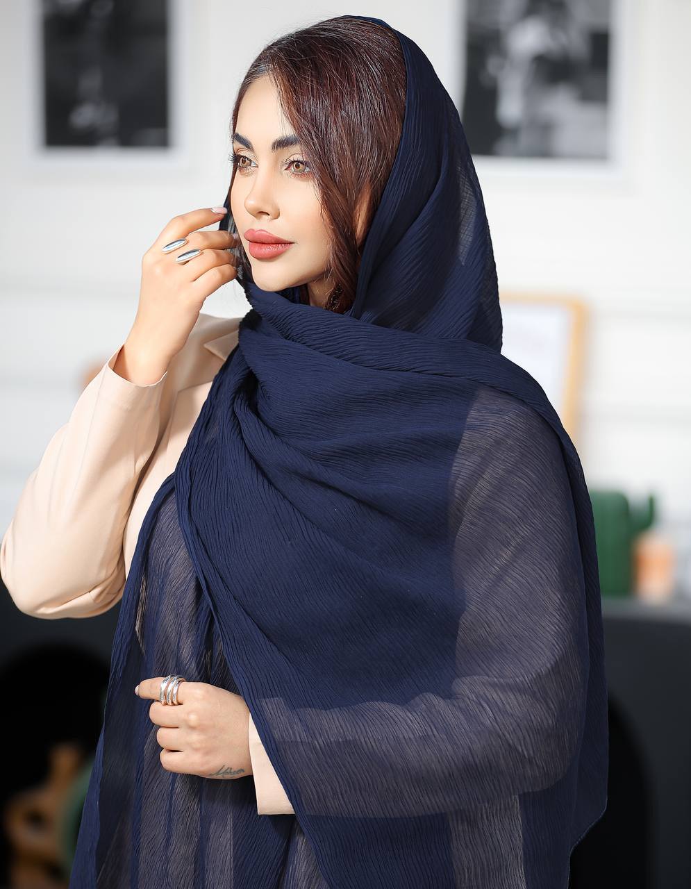 شال پلیسه حریر بسته20رنگی کد sp39 (عمده)
