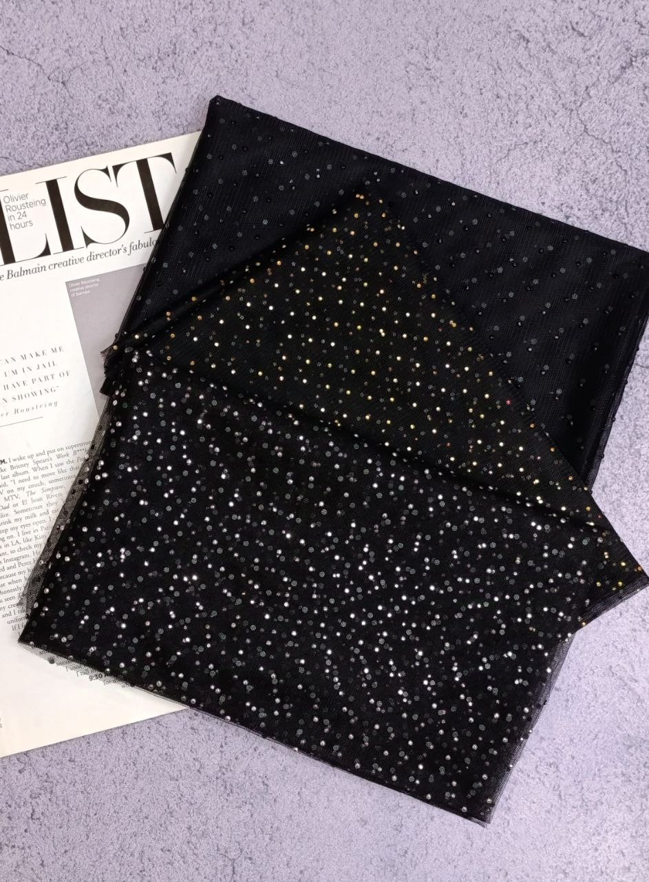 شال توری نگینی بسته3رنگی کد sm39 (عمده)
