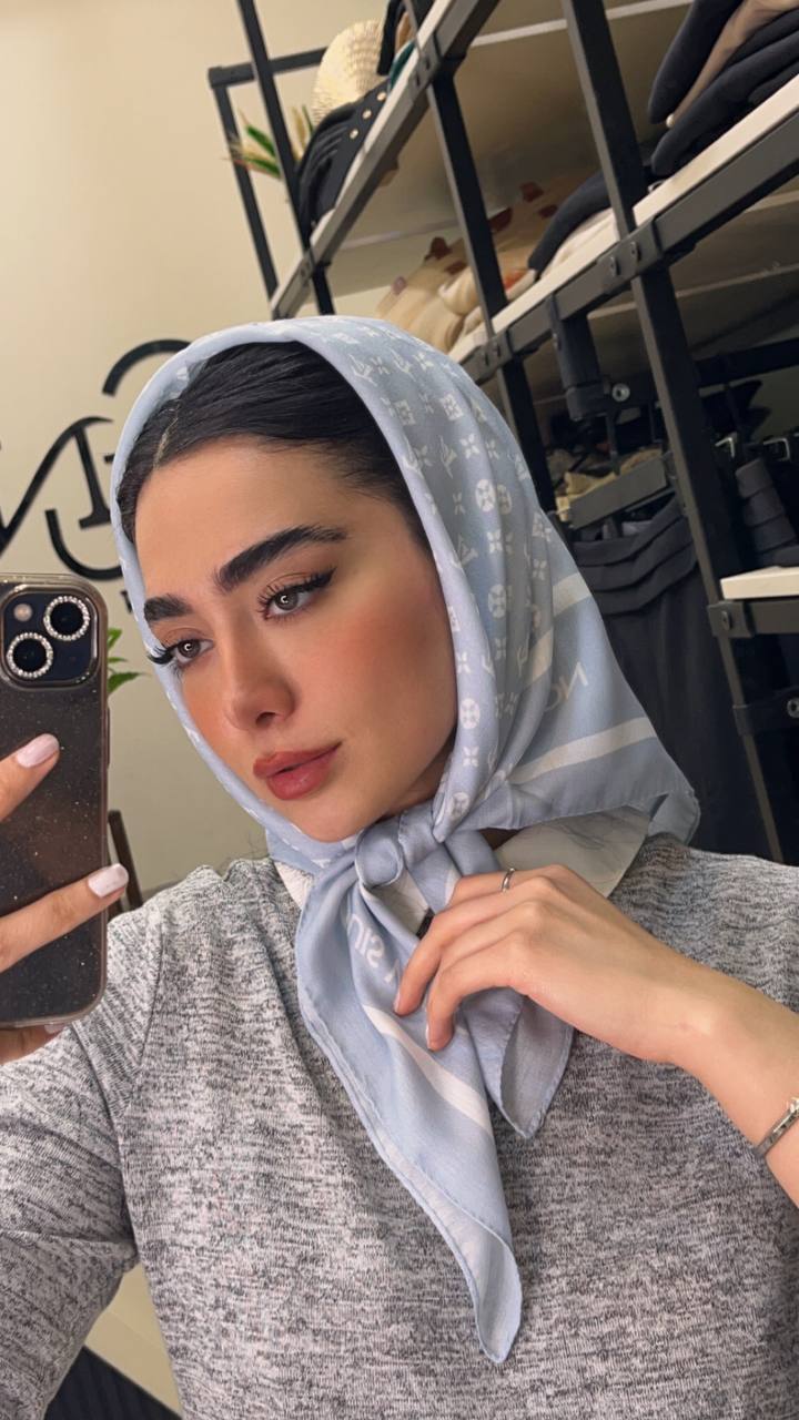 مینی اسکارف پک ابی بسته8طرحی کد mt26 (عمده)
