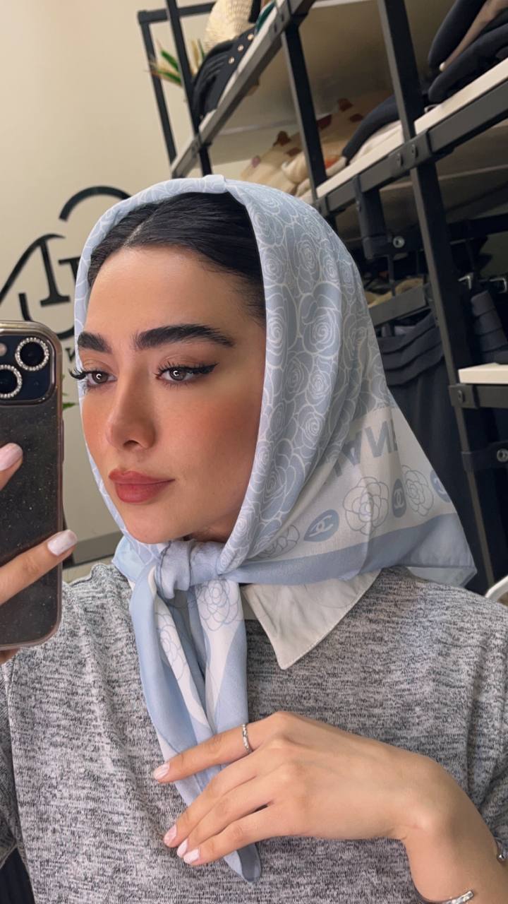 مینی اسکارف پک ابی بسته8طرحی کد mt26 (عمده)
