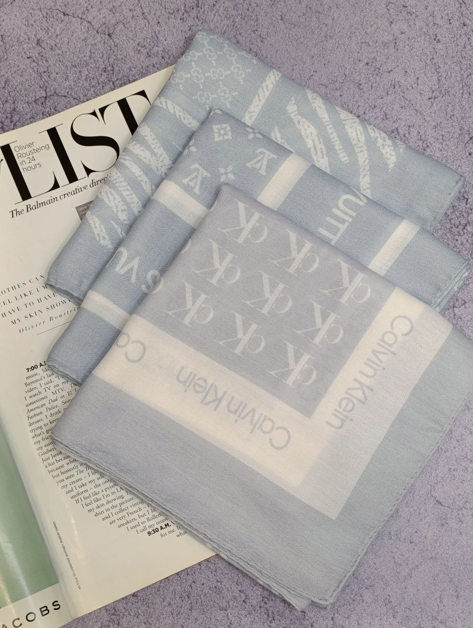 مینی اسکارف پک ابی بسته8طرحی کد mt26 (عمده)
