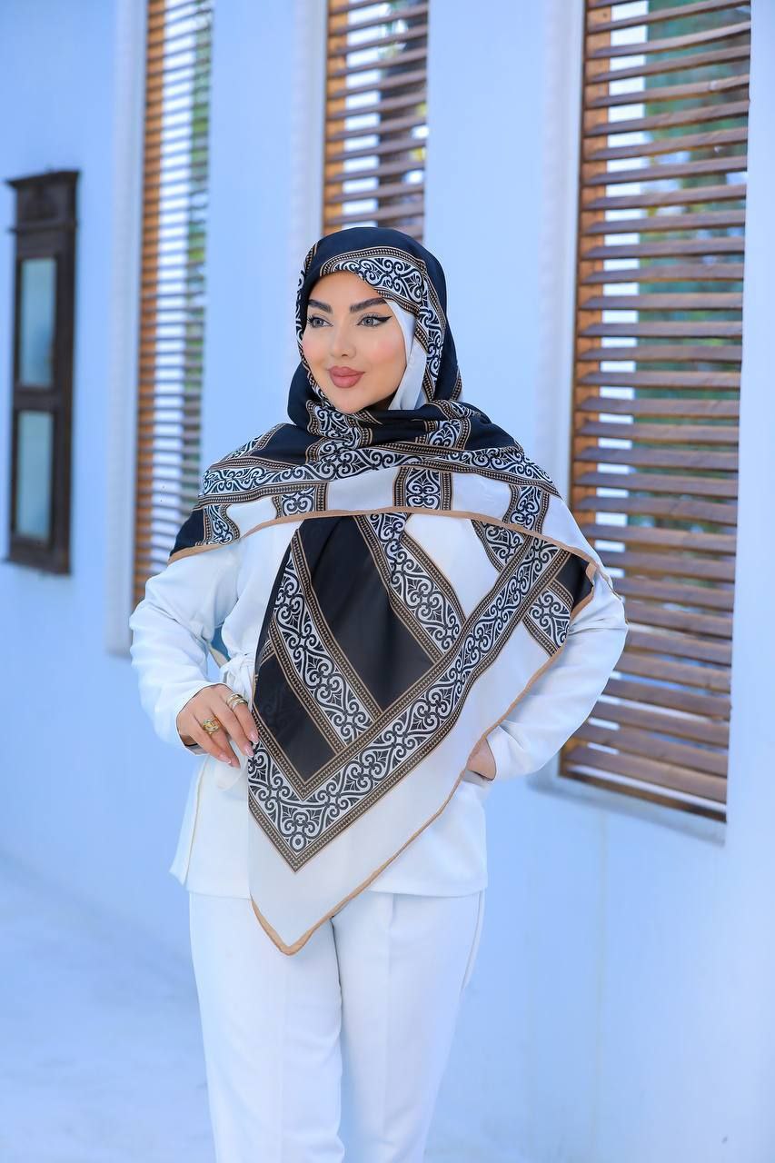 روسری حریر دستدوز بسته4طرحی کد r66 (عمده)
