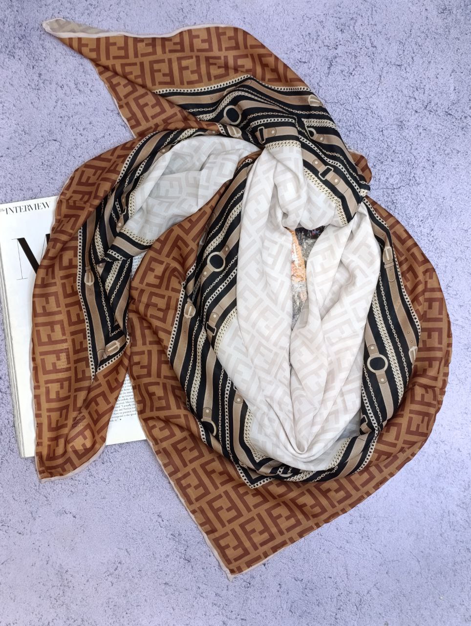 روسری حریر دستدوز بسته4طرحی کد r66 (عمده)
