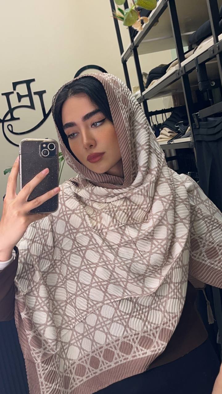 شال پلیسه پک کرم بسته10طرحی کد sp41 (عمده)
